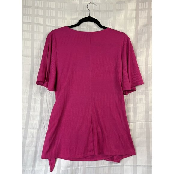 Worthington Pink Shirt Bell Sleeve Pullover Top Women's Size L - Picture 9 of 9